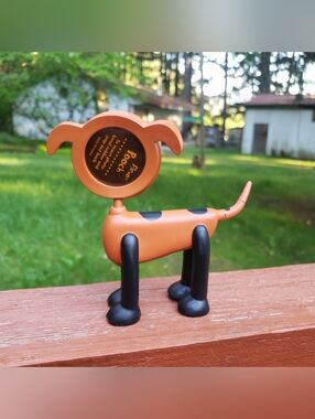 Vintage CBS Designs 1998 Flexo Buddies Bendable Photo Frame - Pooch 'Dog'